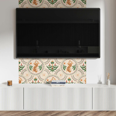 Panel winylowy Tropikalny motyw z lampartem