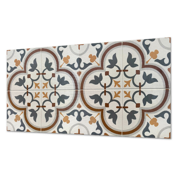 Panel winylowy Kwiatowy motyw w kratkę