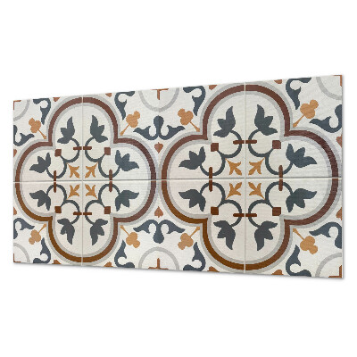 Panel winylowy Kwiatowy motyw w kratkę