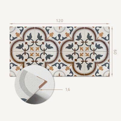 Panel winylowy Kwiatowy motyw w kratkę