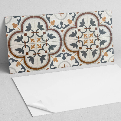 Panel winylowy Kwiatowy motyw w kratkę