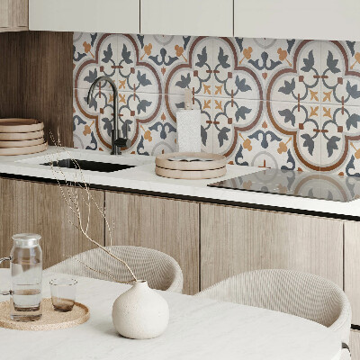 Panel winylowy Kwiatowy motyw w kratkę