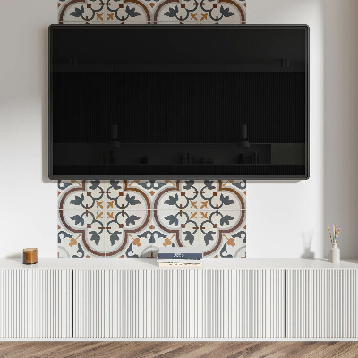 Panel winylowy Kwiatowy motyw w kratkę