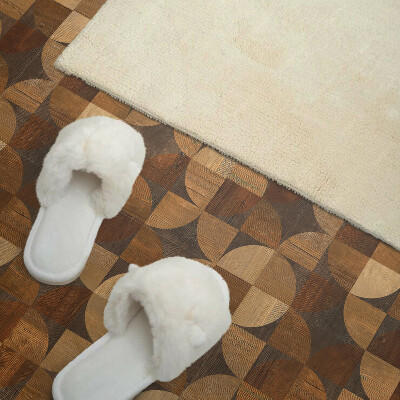 Panel ścienny Drewniany motyw w geometrycznym stylu