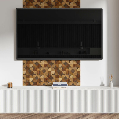 Panel ścienny Drewniany motyw w geometrycznym stylu