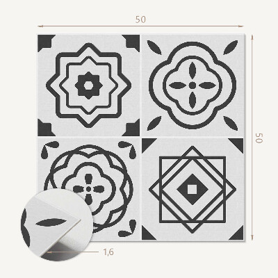 Panel ścienny Wzory w geometrycznych kwadratach