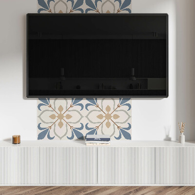 Płyta na ścianę Liściasty kwiatowy design