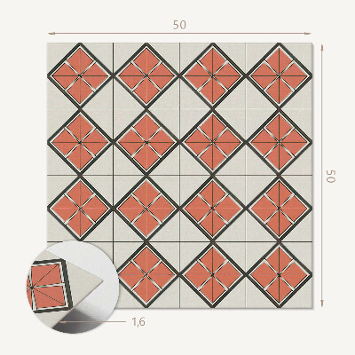 Płyta na ścianę Stylowy geometryczny motyw rombów