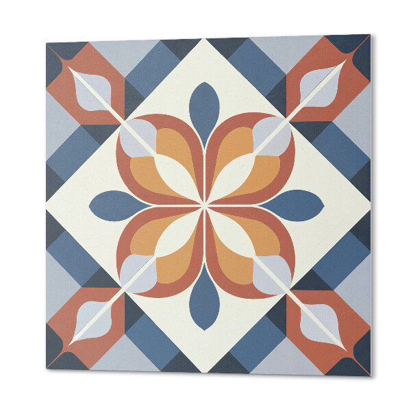 Panel ścienny Stylowy geometryczny motyw z kwiatami