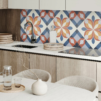 Panel ścienny Stylowy geometryczny motyw z kwiatami