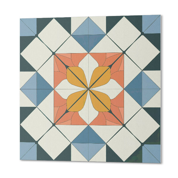 Płyta na ścianę Geometryka w kwiatowej odsłonie