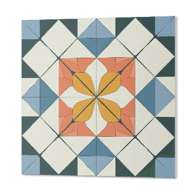 Płyta na ścianę Geometryka w kwiatowej odsłonie