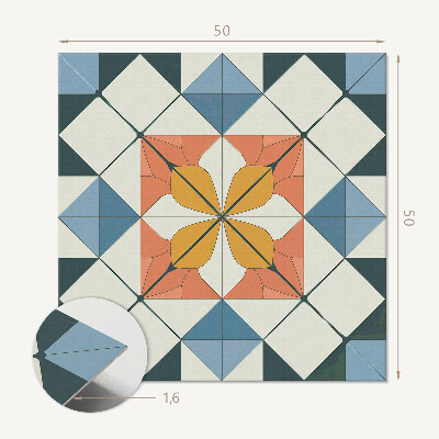 Płyta na ścianę Geometryka w kwiatowej odsłonie