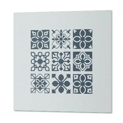 Płyta na ścianę Geometryczne układy w kwadratowych wzorach