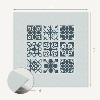 Płyta na ścianę Geometryczne układy w kwadratowych wzorach