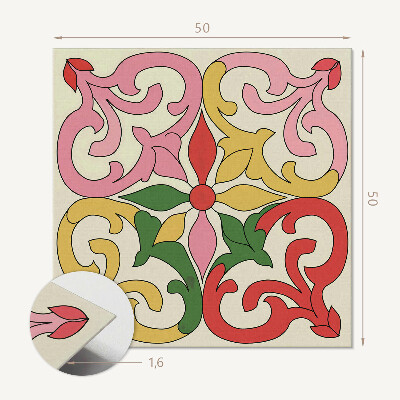Panel dekoracyjny Kwiaty w otoczeniu eleganckich ornamentów