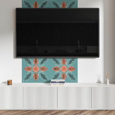Panel dekoracyjny Folkowy design z kwiatami i liśćmi
