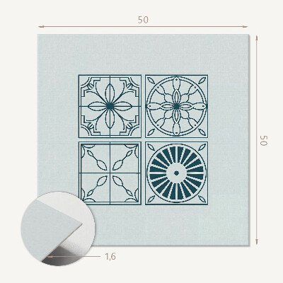 Panel ścienny Geometria w kaflowym wydaniu