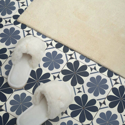 Płyta na ścianę Wzór kwiatów na ceramicznych płytkach