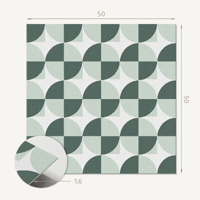 Okładzina ścienna Wzór z okręgami i kwadratami w geometrii