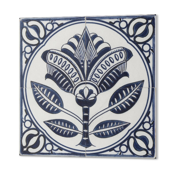 Okładzina ścienna Roślinny rysunek w ceramice
