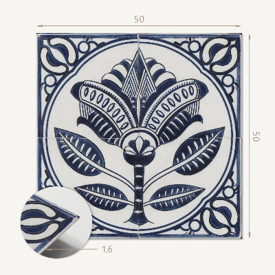 Okładzina ścienna Roślinny rysunek w ceramice