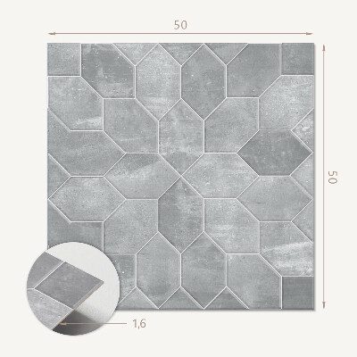 Płyta na ścianę Geometryczna mozaika w heksagonalnym układzie