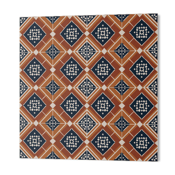 Panel ścienny Wzór geometryczny w brązach i bieli