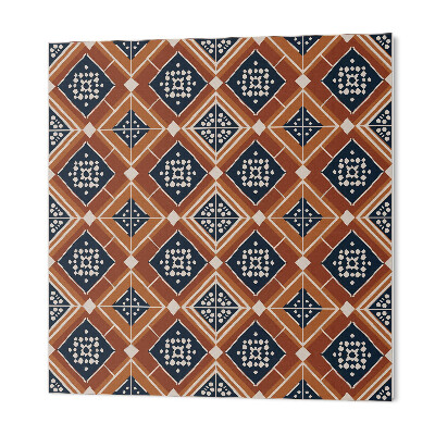 Panel ścienny Wzór geometryczny w brązach i bieli
