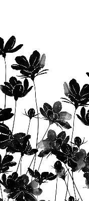 Roleta okienna Czarne kwiaty