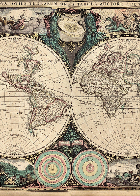 Roleta okienna wewnętrzna Mapa świata