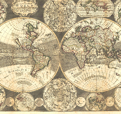 Roleta bezinwazyjna Mapa świata