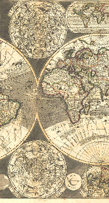 Roleta bezinwazyjna Mapa świata