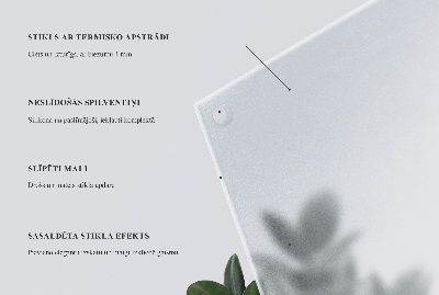 Blat szklany kwadratowy w półprzezroczystym wykończeniu