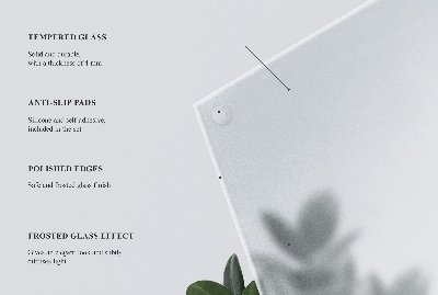 Blat szklany kwadratowy w półprzezroczystym wykończeniu