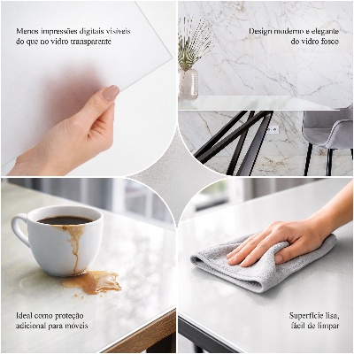 Szklany blat okrągły półprzezroczysty