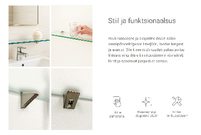 Półka wisząca do łazienki półtransparentna