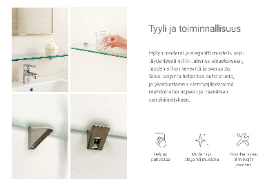 Półka wisząca do łazienki półtransparentna