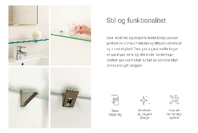 Półka wisząca do łazienki półtransparentna