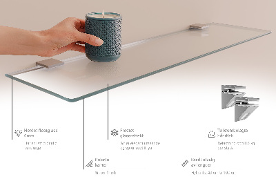 Półka wisząca do łazienki półtransparentna