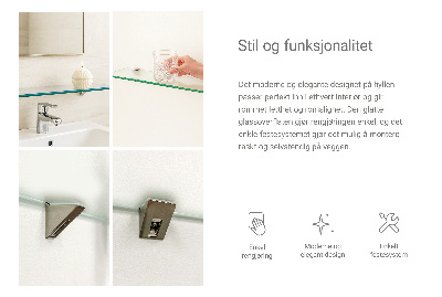 Półka wisząca do łazienki półtransparentna