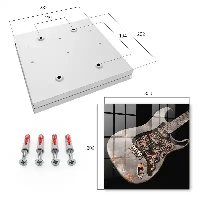 Ozdobna szafka na klucze Mechaniczna gitara z trybikami i zębatkami