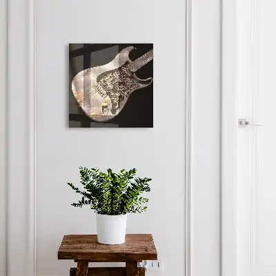 Ozdobna szafka na klucze Mechaniczna gitara z trybikami i zębatkami