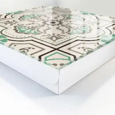 Geometryczna skrzynka na klucze z motywem roślinnym