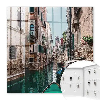 Szafka na klucze z motywem zabytkowych budynków weneckiego kanału