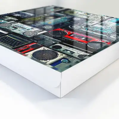 Szafka na klucze Muzyczna pasja z motywem urządzeń audio