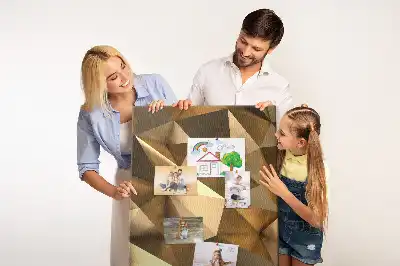 Tablica korkowa z motywem trójwymiarowej abstrakcji