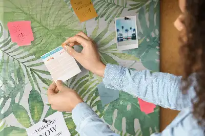 Tablica korkowa Leśne liście akwarela