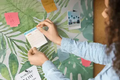 Tablica korkowa Leśne liście akwarela