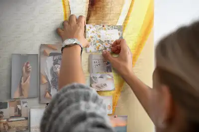 Tablica korkowa Abstrakcja ze złotą falą